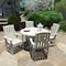 Highwood Usa Lehigh 5pc Round Outdoor Patio Furniture Dining Set AD-DNL48-WHE - alternate 2